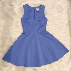 Love...ady Scalloped Fit & Flare Dress